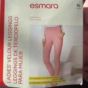 NEW Pink Velour Leggings for Women xl